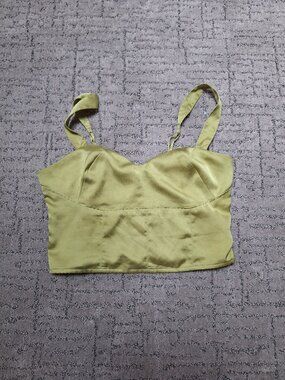 Abercrombie & Fitch Silk Green Tank Top